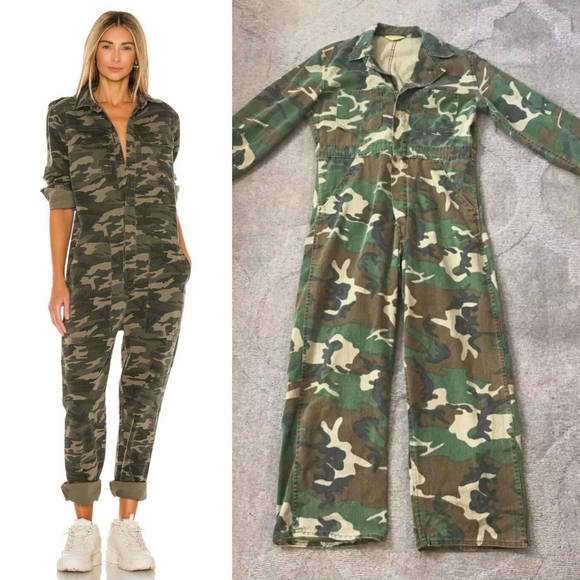Ranger Pants - Vintage Ranger Camouflage Utility Jumpsuit S